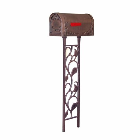 SPECIAL LITE Floral Curbside with Floral Mailbox Post, Copper SCF-1003_450-CP